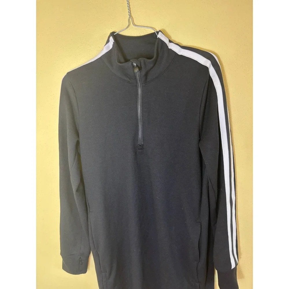 Athleta Circa‎ Track Sweatshirt Dress Small Back Quarter Zip With Pockets